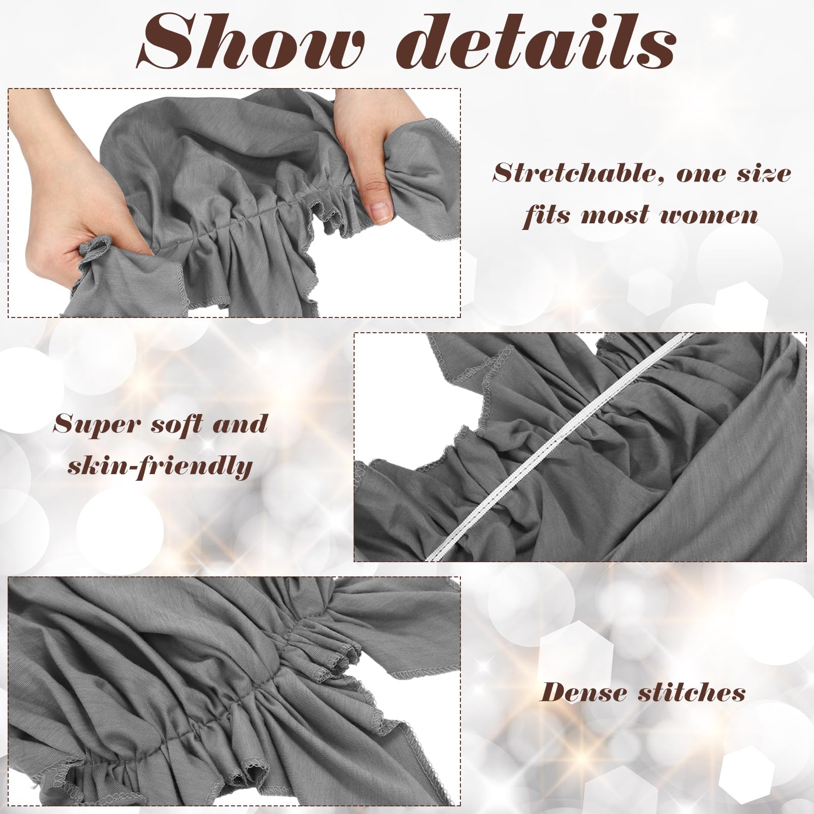 4 Pcs Women Head Scarf Pre Tied Chemo Caps Slip On Turban Headwear Cancer Head Wraps Beanie Hat Bandanawoven Material|Headbands|GlamGlobal