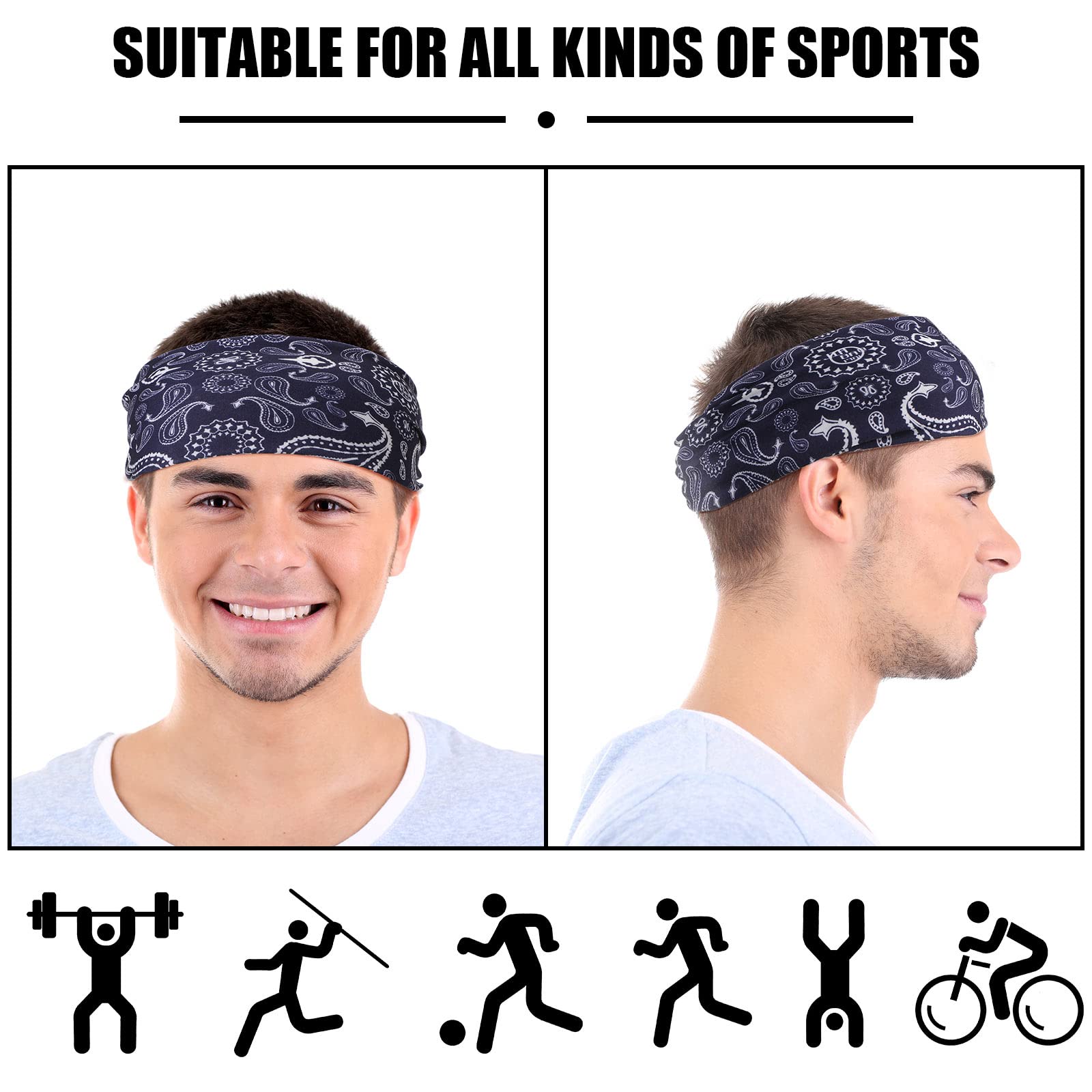 Headband Neck Gaiter Head Wrap Headwear Face Mask Magic Scarf Bandana For Men And Women|Headbands|GlamGlobal